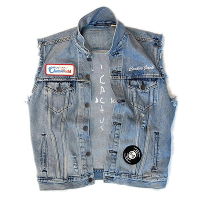 Distressed denim jacket