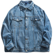 Japanese Vintage Washed Distressed Casual Denim Jacket