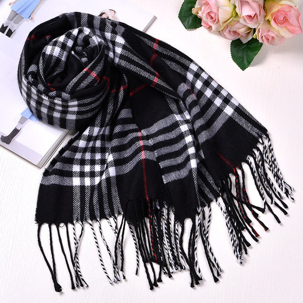 Autumn And Winter British Style Plaid Scarf Winter