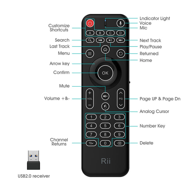 Mouse Wireless Keyboard Smart TV Remote Control